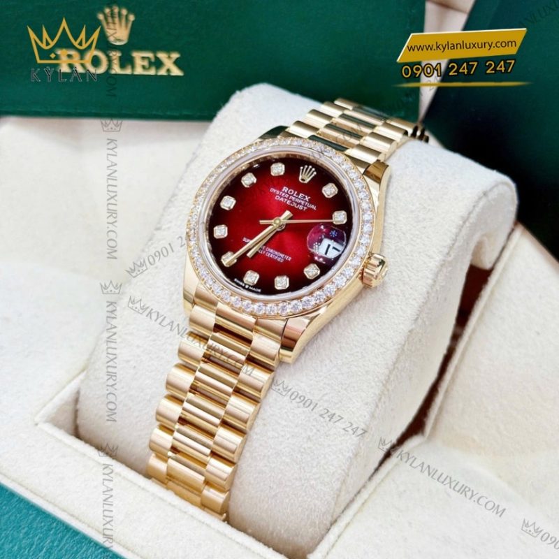 Đồng hồ Rolex Datejust 31 278288RBR-0041 mặt đỏ Ombre