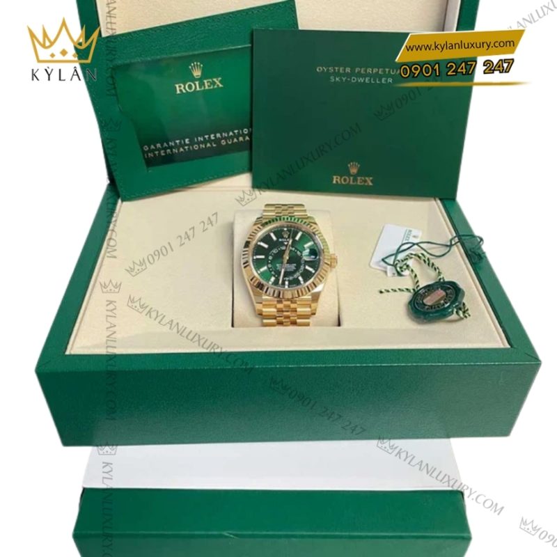 Đồng hồ Rolex Sky Dweller mặt xanh lá 336938-0008
