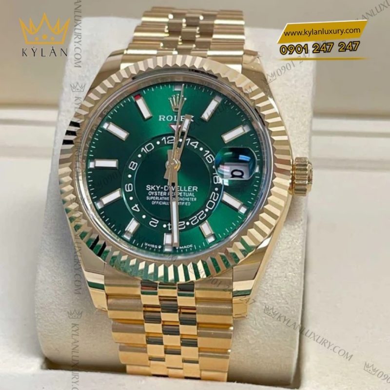 Đồng hồ Rolex Sky Dweller mặt xanh lá 336938-0008