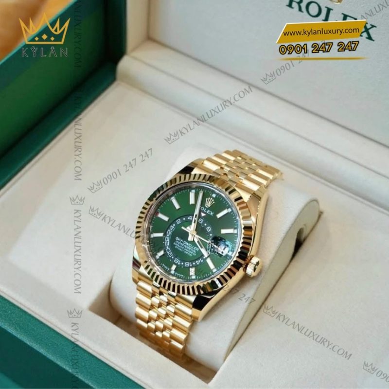 Đồng hồ Rolex Sky Dweller mặt xanh lá 336938-0008