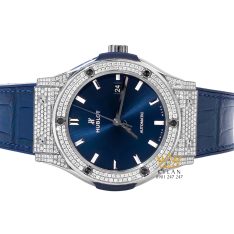 Đồng hồ Hublot Classic Fusion Blue Titanium Pave 42mm