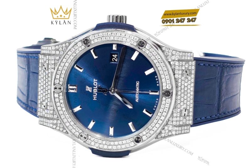 Đồng hồ Hublot Classic Fusion Blue Titanium Pave 42mm