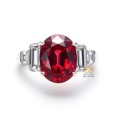 Nhẫn Grace vàng nguyên khối Au750 đính đá quý