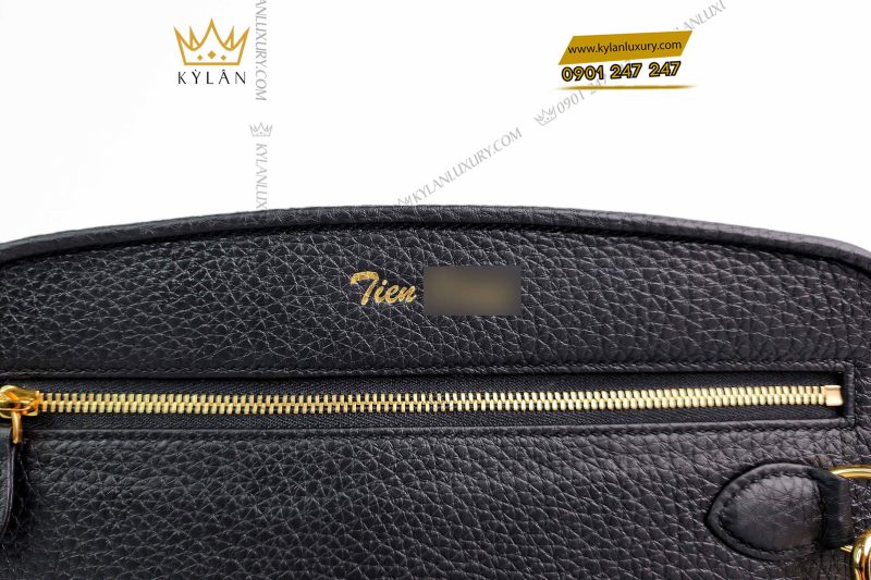 Túi Clutch da Togo thiết kế logo theo tên riêng