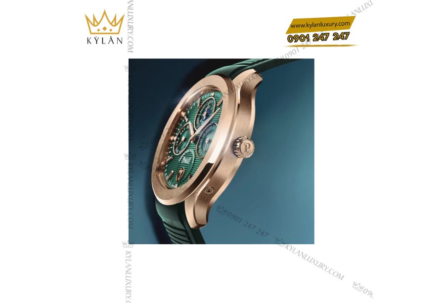 Piaget Polo Perpetual Calendar Ultra-thin mặt số guilloché G0A48006 3 Bộ máy tự động Caliber 1255P có dao động ở tần số 21.600 nhịp mỗi giờ