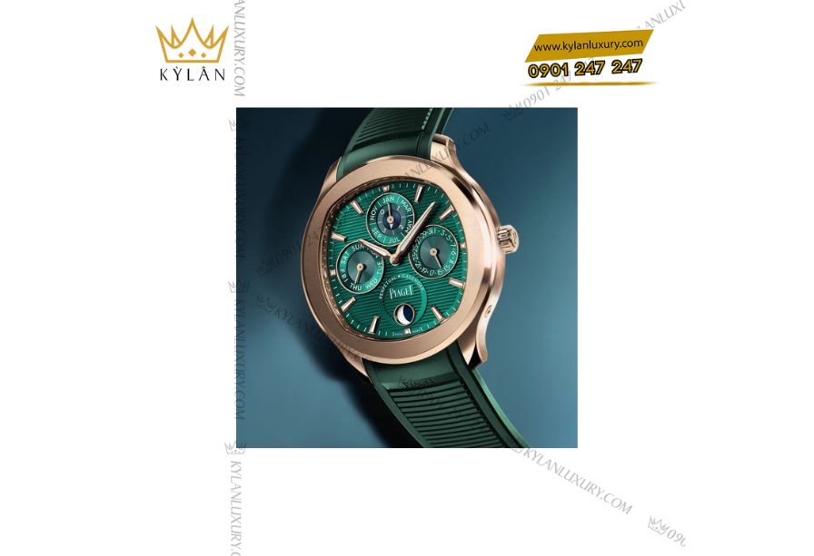 Piaget Polo Perpetual Calendar Ultra-thin mặt số guilloché G0A48006 2 Piaget Polo Perpetual Calendar Ultra-thin có mặt số guilloché tinh tế, mặt sau trong suốt bằng kính sapphire