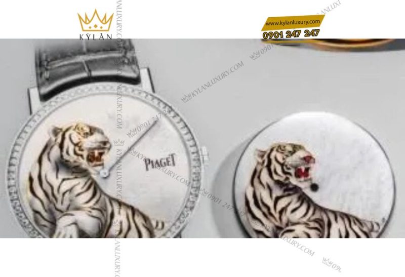 Thiết kế mặt đồng hồ thanh lịch với biểu tượng con hổ đầy uy quyền
