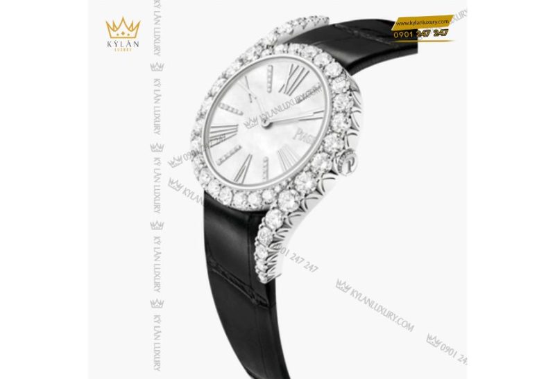 Piaget Limelight Gala sở hữu mặt số tròn 32mm – có vỏ làm từ vàng trắng 18K sang trọng