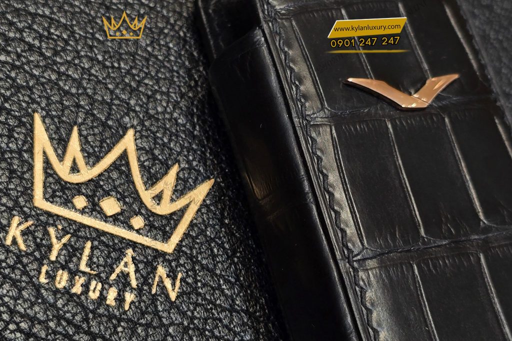 Kỳ Lân Luxury Bao da Vertu Signature S da ca sau 9 Bao da Vertu Signature S da cá sấu