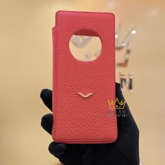 Bao da điện thoại Metavertu 2 da Togo màu cam đỏ