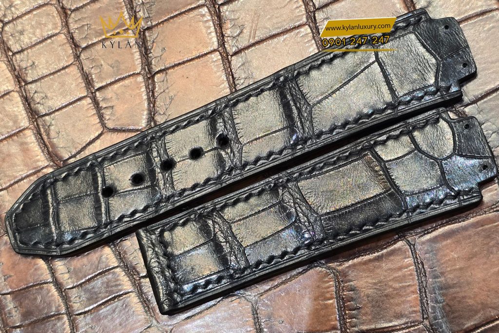 Kỳ Lân Luxury Day dong ho Hublot Black Alligator 3 Dây đồng hồ Hublot Black Alligator