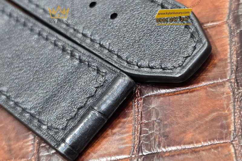 Dây đồng hồ Hublot Black Alligator