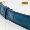 Dây đồng hồ da cá sấu màu xanh Navy