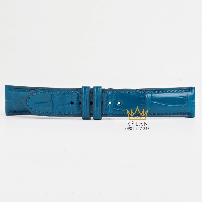 Dây đồng hồ da cá sấu màu xanh Navy