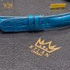 Dây đồng hồ da cá sấu màu xanh Navy