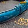 Dây đồng hồ da cá sấu màu xanh Navy