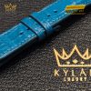 Dây đồng hồ da cá sấu màu xanh Navy