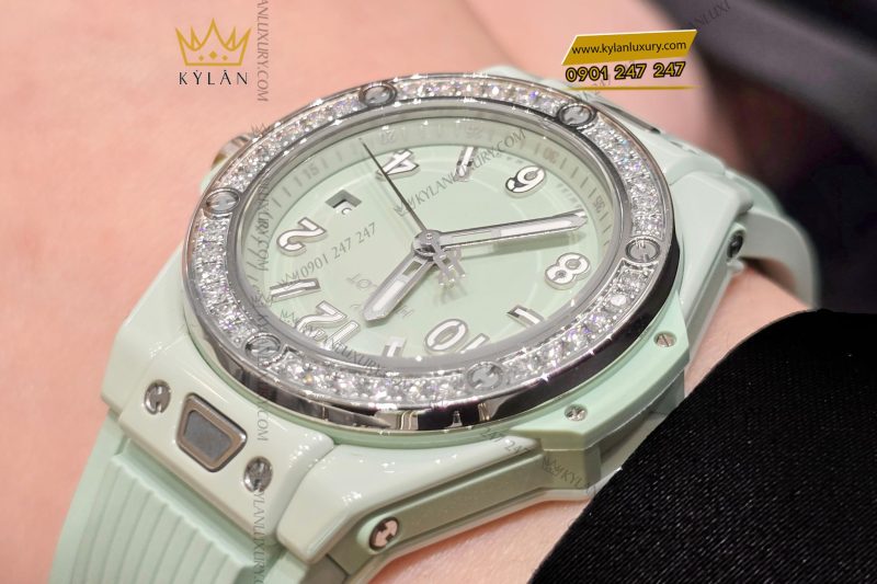 Đồng hồ Hublot Big Bang One Click Mint Green Ceramic Diamonds 33mm