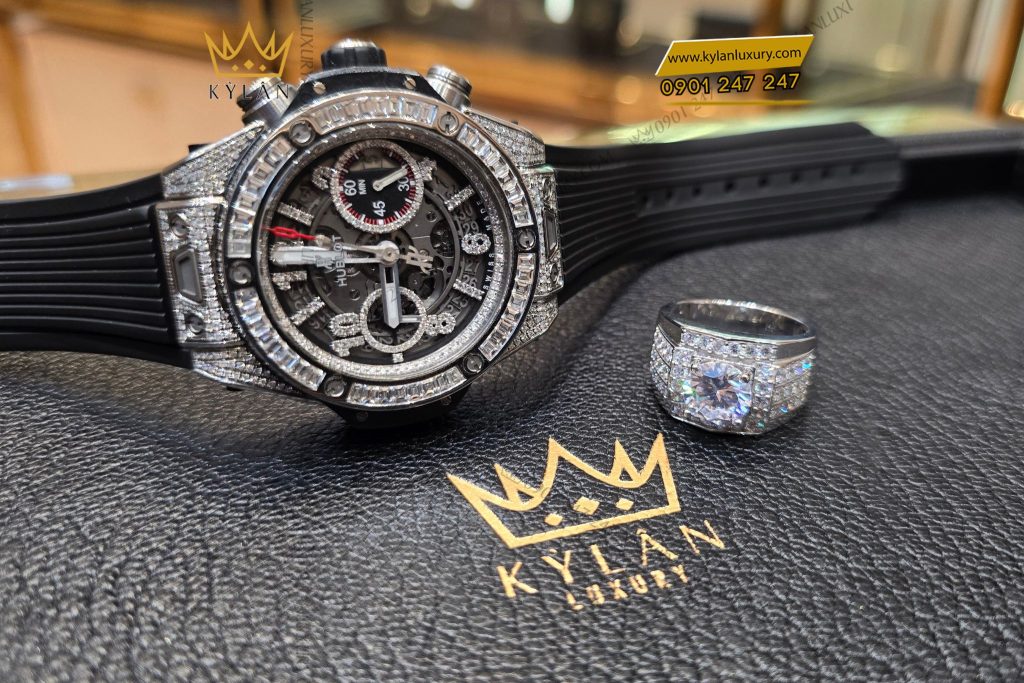 Kỳ Lân Luxury Dong ho Hublot Big Bang Unico Titanium Jewellery 2 Đồng hồ Hublot Big Bang Unico Titanium Jewellery