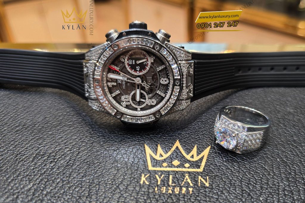 Kỳ Lân Luxury Dong ho Hublot Big Bang Unico Titanium Jewellery 3 Đồng hồ Hublot Big Bang Unico Titanium Jewellery