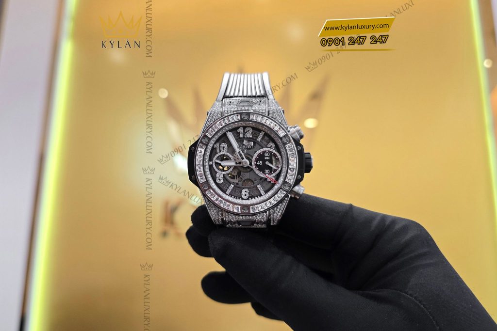 Kỳ Lân Luxury Dong ho Hublot Big Bang Unico Titanium Jewellery 8 Đồng hồ Hublot Big Bang Unico Titanium Jewellery