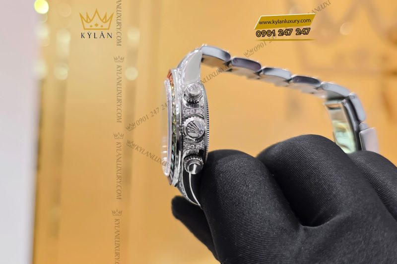 Đồng hồ Rolex Cosmograph Daytona 116520 custom kim cương