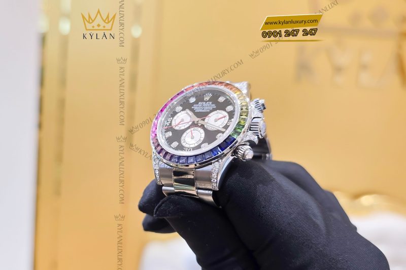 Đồng hồ Rolex Cosmograph Daytona 116520 custom kim cương