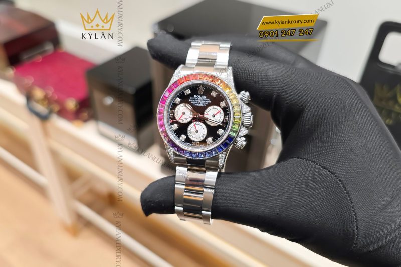 Đồng hồ Rolex Cosmograph Daytona 116520 custom kim cương