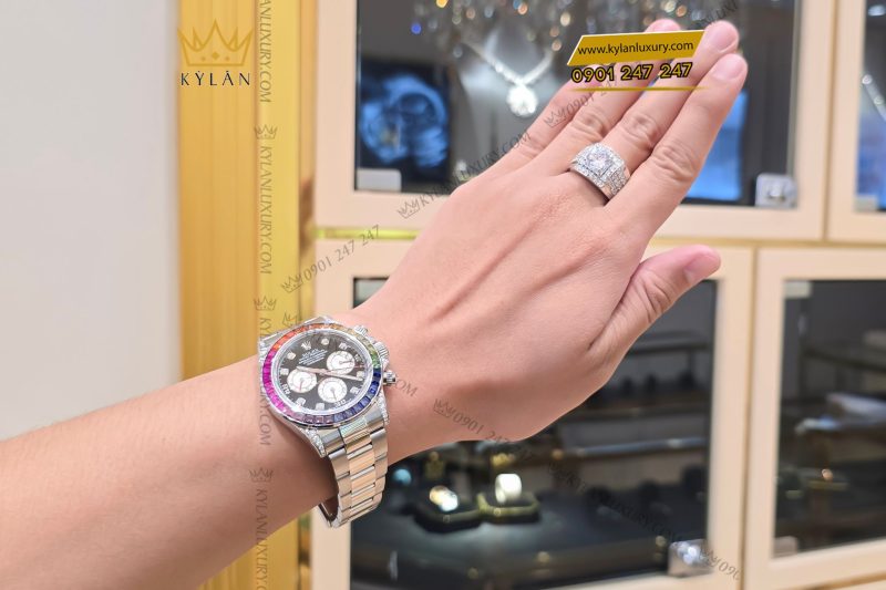 Đồng hồ Rolex Cosmograph Daytona 116520 custom kim cương