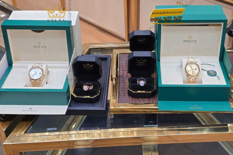 Đồng hồ Rolex Day-Date 40 228238-0006 Yellow Gold mặt Champagne