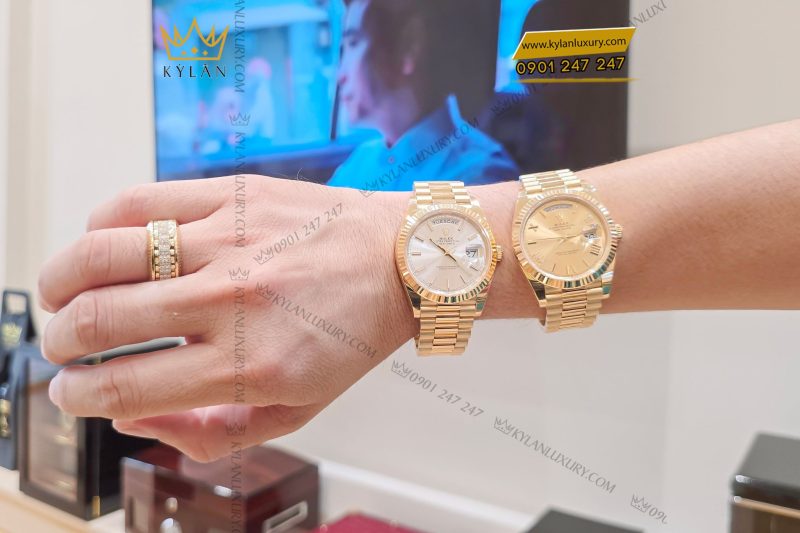 Đồng hồ Rolex Day-Date 40 228238-0006 Yellow Gold mặt Champagne