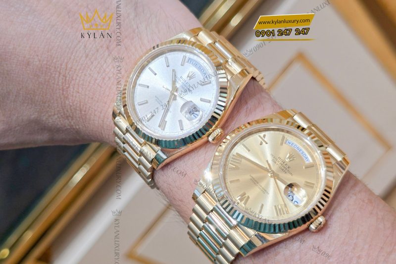 Đồng hồ Rolex Day-Date 40 228238-0006 Yellow Gold mặt Champagne