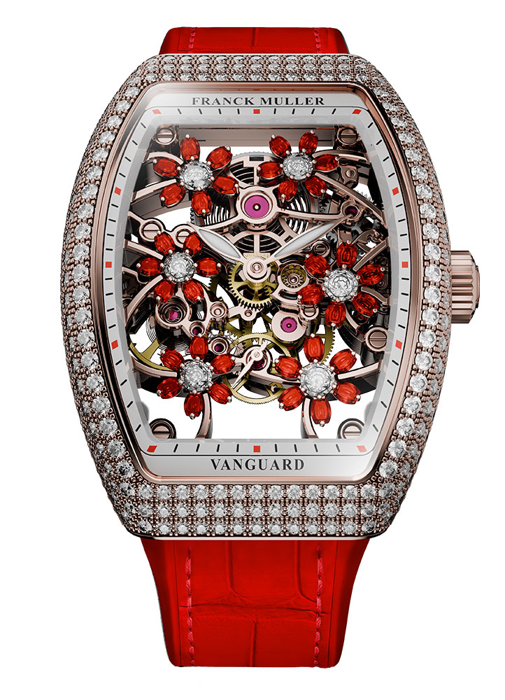 Kỳ Lân Luxury Vanguard Curvex Cut Flower 5 Những chiếc đồng hồ Franck Muller ấn tượng 2025