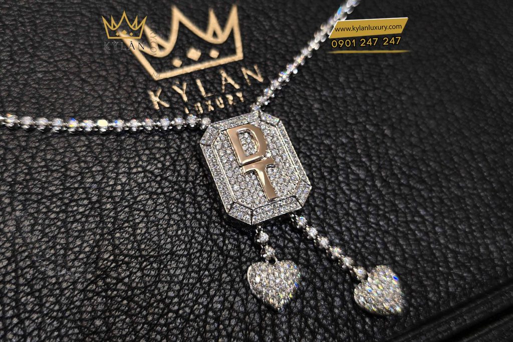 Kỳ Lân Luxury day chuyen dt vang nguyen khoi au750 dinh kim cuong 2 Dây chuyền DT vàng nguyên khối Au750 đính kim cương