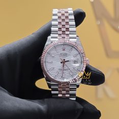 Đồng hồ Rolex Datejust 36 126231-0033 mặt số họa tiết gấp nếp ánh bạc