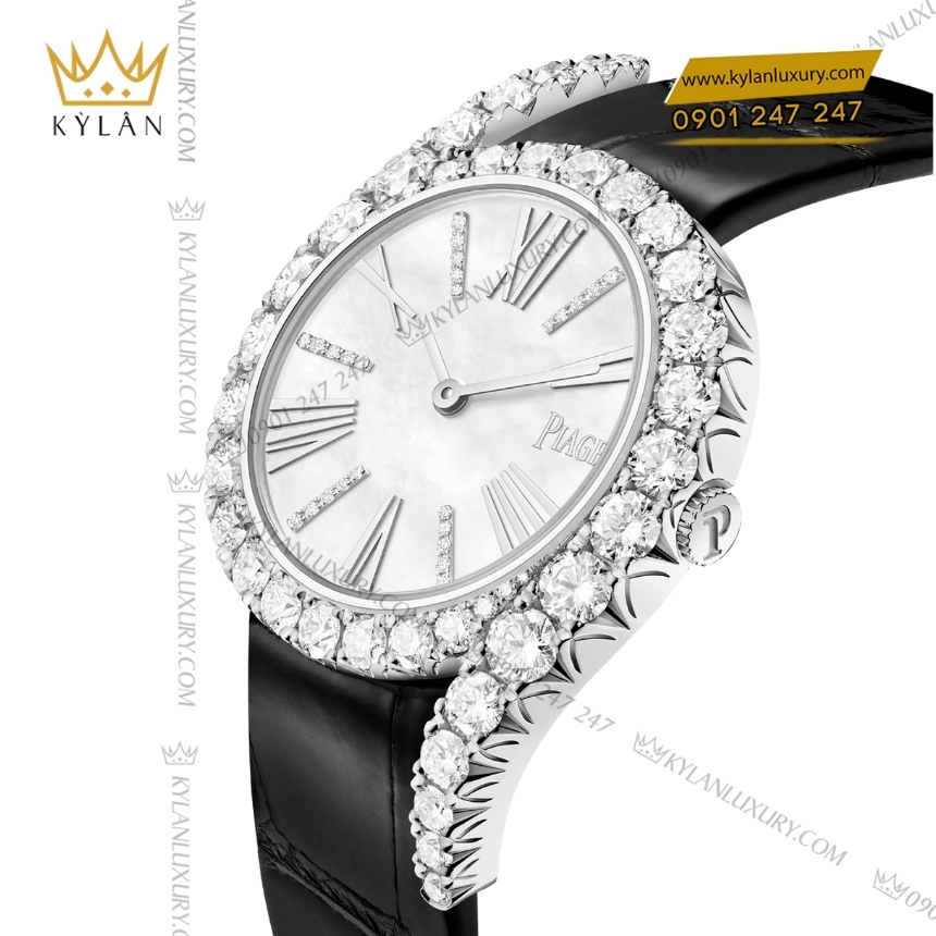 Kỳ Lân Luxury dong ho piaget limelight gala g0a46180 2 Đồng hồ Piaget Limelight Gala mặt số trắng đính kim cương G0A46180