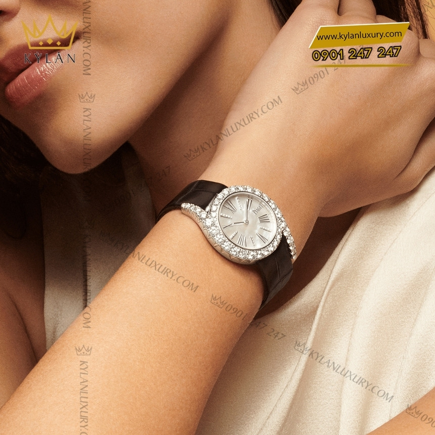 Kỳ Lân Luxury dong ho piaget limelight gala g0a46180 3 Đồng hồ Piaget Limelight Gala mặt số trắng đính kim cương G0A46180