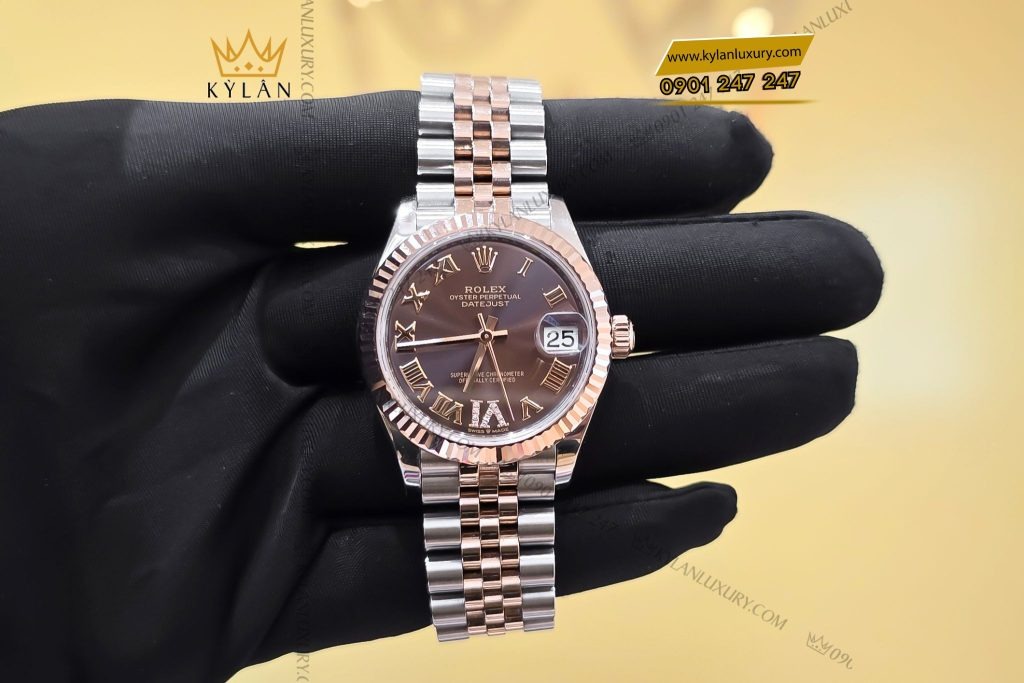 Kỳ Lân Luxury dong ho rolex datejust 31 278271 mat chocolate 2 Đồng hồ Rolex Datejust 31 278271-0004 mặt Chocolate