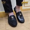 Giày da cá Alligator đính logo vương miện Kỳ Lân