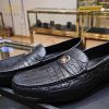 Giày da cá Alligator đính logo vương miện Kỳ Lân