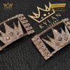 Giày nam da cá Alligator đính logo vương miện full kim cương