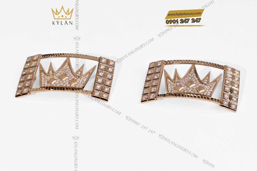 Kỳ Lân Luxury giay nam da ca alligator dinh logo vuong mien full kim cuong 8 Giày nam da cá Alligator đính logo vương miện full kim cương