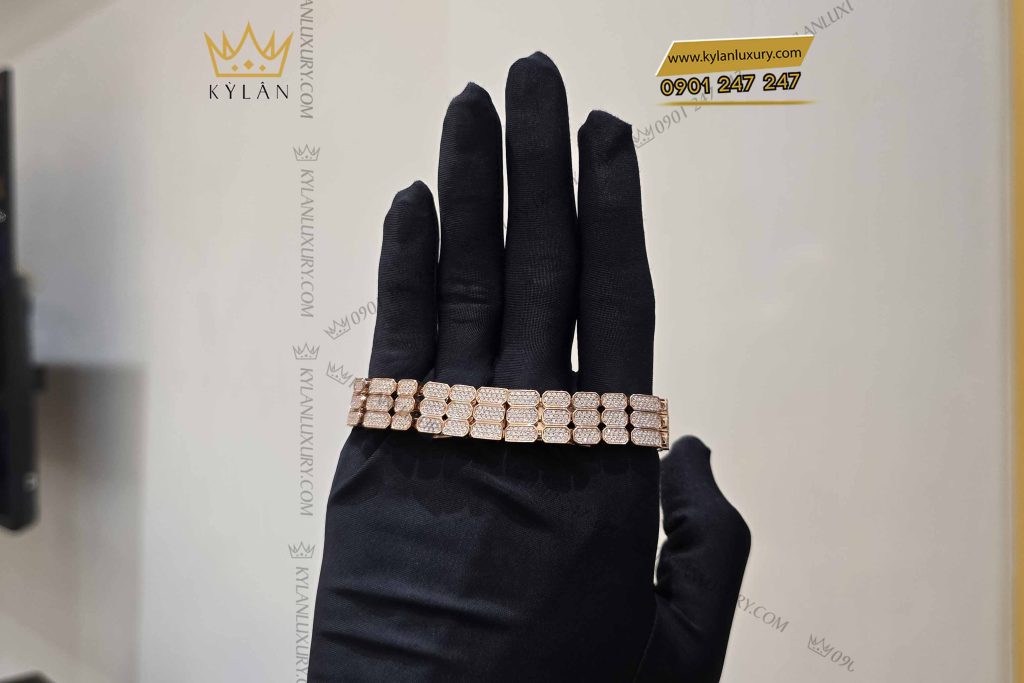Kỳ Lân Luxury lac tay o khoa vang nguyen khoi au750 dinh kim cuong 3 Lắc tay ổ khóa vàng nguyên khối Au750 đính kim cương