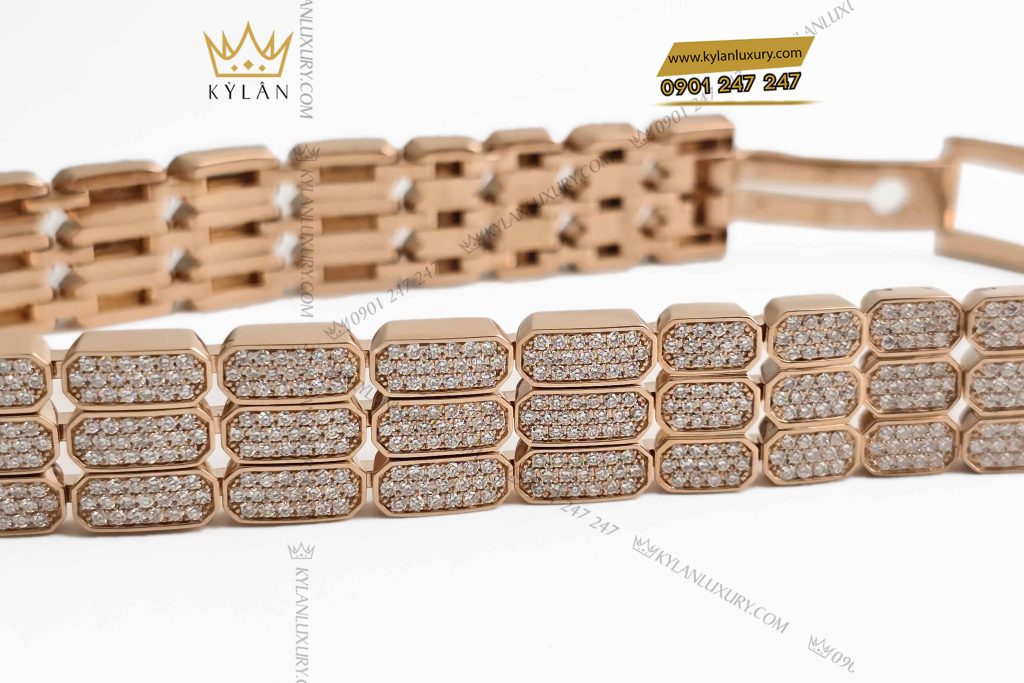Kỳ Lân Luxury lac tay o khoa vang nguyen khoi au750 dinh kim cuong 9 Lắc tay ổ khóa vàng nguyên khối Au750 đính kim cương