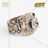 Nhẫn Rolex demi vàng nguyên khối Au750 đính viên chủ 8ly1