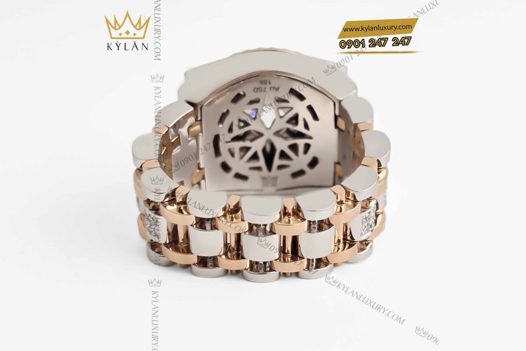 Kỳ Lân Luxury nhan rolex demi vang nguyen khoi au750 dinh vien chu 8ly1 5 Nhẫn Rolex demi vàng nguyên khối Au750 đính viên chủ 8ly1