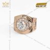 Nhẫn Rolex vàng hồng nguyên khối Au750 đính viên chủ 9ly