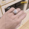 Nhẫn Rolex vàng hồng nguyên khối Au750 đính viên chủ 9ly