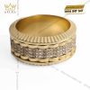 Nhẫn Rolex xoay vàng vàng nguyên khối Au750 đính 3 hàng kim cương