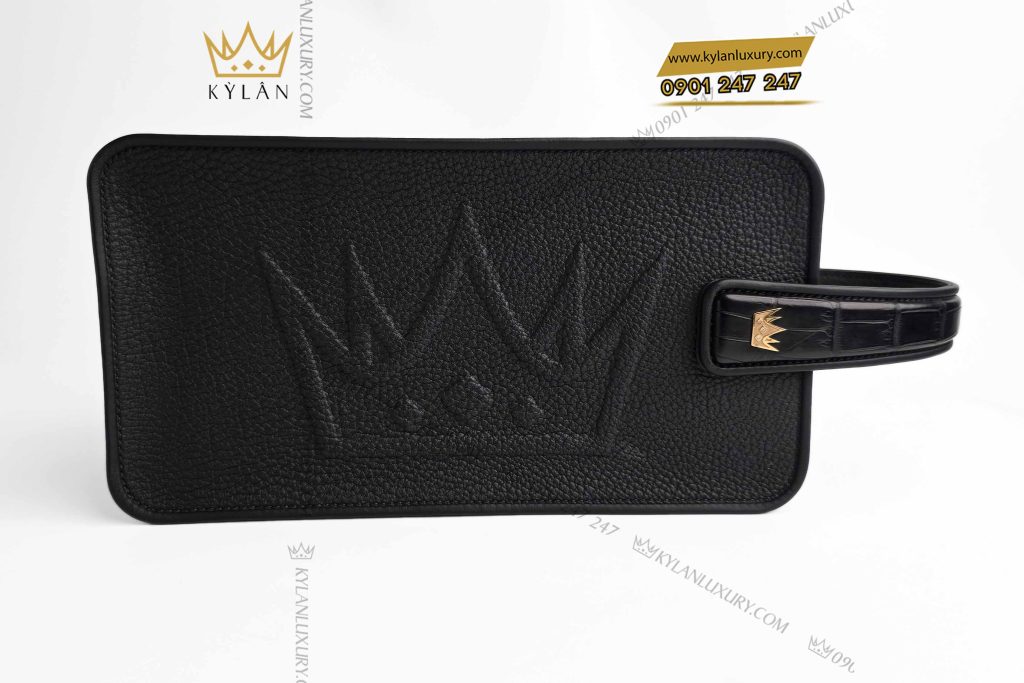 Kỳ Lân Luxury tui kylan golf da togo mix da alligator dinh logo vuong mien 2 Túi KyLan Golf da Togo mix da Alligator đính logo vương miện